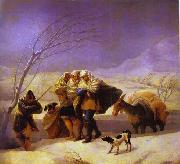 Francisco Jose de Goya The Snowstorm oil painting on canvas